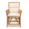 Baxton Studio Rose Modern Bohemian White Fabric Upholstered and Natural Brown Rattan Armchair 203-12634 - alternate 9